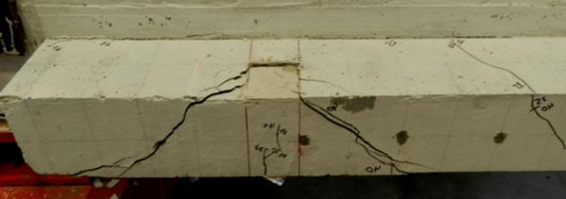 Then the cracks extend into the front face of the ledge with an angle that is dependent on the ledge height.