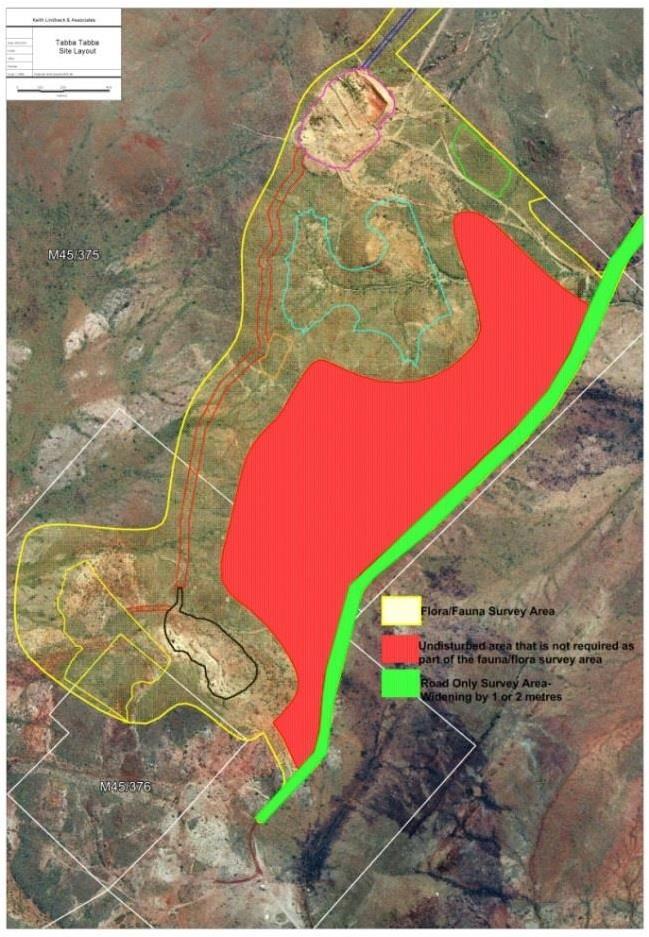 Sterilisation Drilling Reverse Circulation drilling is planned at the proposed Waste Rock Dump (WRD) and the Tailings Storage Facility (TSF) footprints to sterilise these areas prior to finalisation