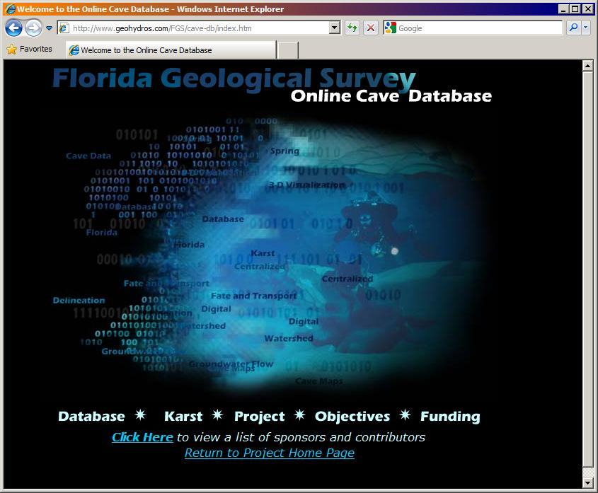Florida Cave Database