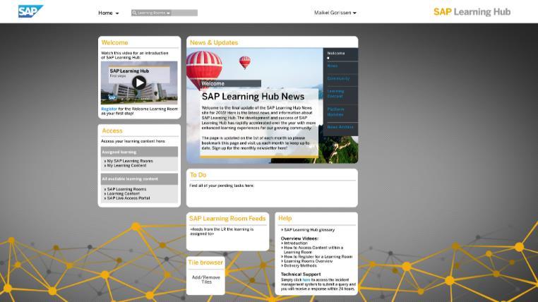 SAP Learning Hub, student edition A cloud-based learning platform for students and higher education SAP Learning Rooms* Structured collaboration and social learning led by experts from SAP Learning