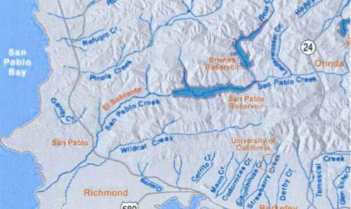 Introduction San Pablo Creek is part of the San Pablo Watershed system. It originates near Orinda, where the upper section drains into San Pablo Reservoir.