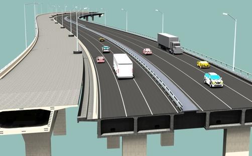 This paper describes the unusual challenges brought about by constructing a new viaduct in a multi-staged process while ensuring that the motorway