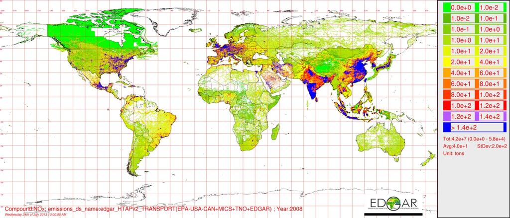 2012-2016 Work Plan Emissions Mosaics for 2008 and 2010 A global data set compiled from inventories developed at the national or regional scale (Europe, US, Canada, China, Korea, India, Rest of Asia,