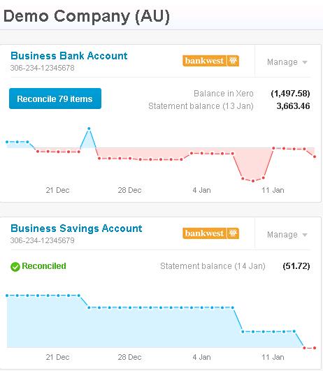 2. The Bank To view transactions recorded in your Xero bank, select the bank you want to look at from your dashboard. Xero will then take you to your account transactions.