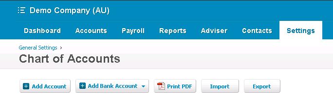 4.2.1 Adding an Account To add one of the five main types of accounts, select Add Account.
