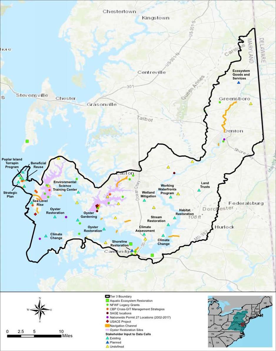 CHOPTANK RIVER PLAN DEVELOPMENT 23 EXISTING PROJECTS Chesapeake Bay