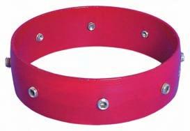 This hinged collar with a row of set screws positions easily and firmly around the casing.
