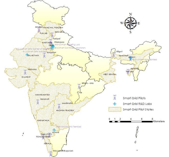 Smart Grid Pilot Projects & Research Laboratories in India Objective: Reduction in AT&C Losses;