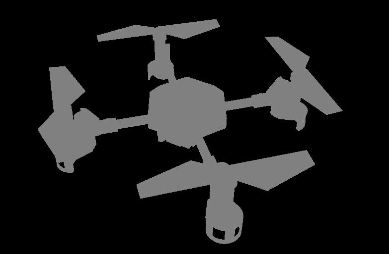 DRONE REPRESENTATION The model of drone is composed by the following fundamental parts: - A 3D model of drone - A collection of sensors The 3D model has been found on internet (http://goo.gl/qdjznz).