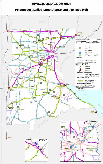Minnesota s Freight Transportation System Minnesota s principal highways, rail lines, airports and waterways.