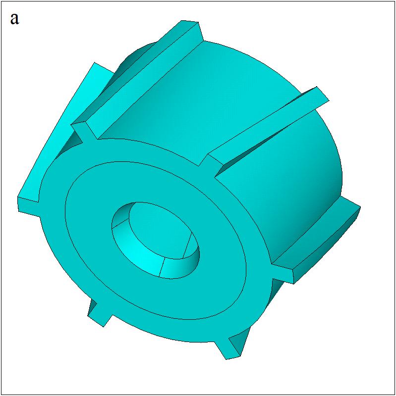 The 3-D geometry of cast iron thimble (Figure 6a) and the section of stub hole (Figure 6b) are illustrated.