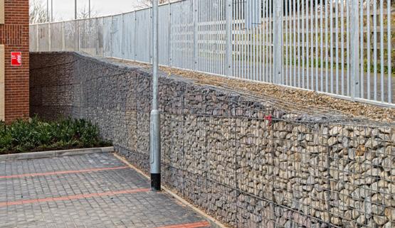 SERVICES PROVIDED BY ENVIROMESH Manufacture and supply of the gabion mesh baskets in line with the design Purchase, supply and delivery to site 100 tonnes of rockfill materials and gravel backfill