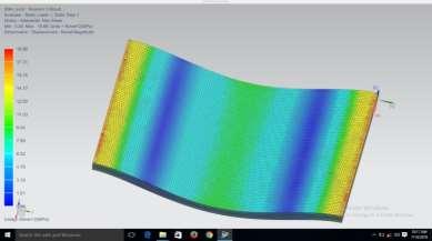 Figure 9 Displacements without U-Boot The maximum principal stress without U-Boot in deck slab by NX-Nastran is