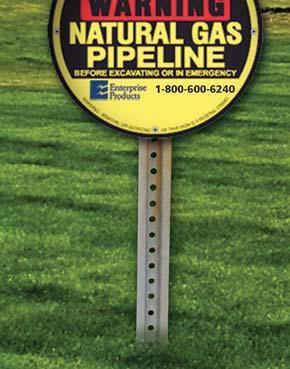 Pipeline markers are used to indicate the approximate location