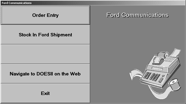 Autosoft FLEX DMS Parts Module 3. The Ford Communications menu appears. 4. Click Order Entry. The DOW Offline Parts Order screen appears. 5. Select the parts purchase order from the P.O. Number List.