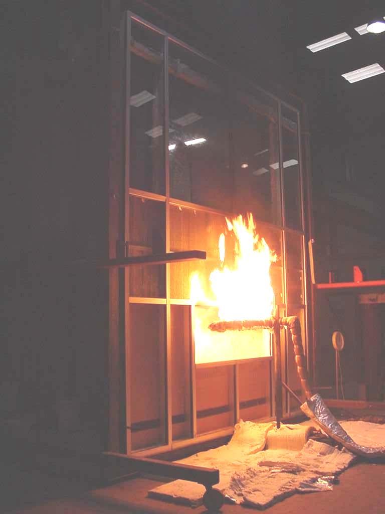 ASTM E 2307 After room burner burns for