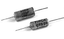 HERMETICALLY SEALED - METAL CASES SOLID TANTALUM MnO 2 CAPACITORS CTS21 CTS21E Solid tantalum MnO 2 capacitors Hermetically sealed metal cases Axial leads For power supplies and converters Polarized