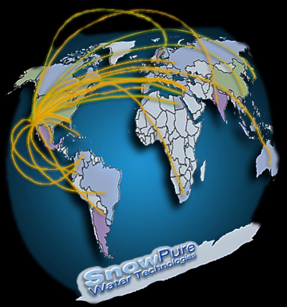 Worldwide HQ (Headquarters): SnowPure Water Technologies San Clemente, CA 92672, USA Tel: +1.949.240.2188 info@snowpure.