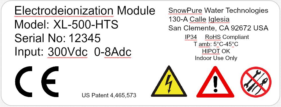 Chapter 14: Labeling and Certifications Equipment Label: A label similar to the