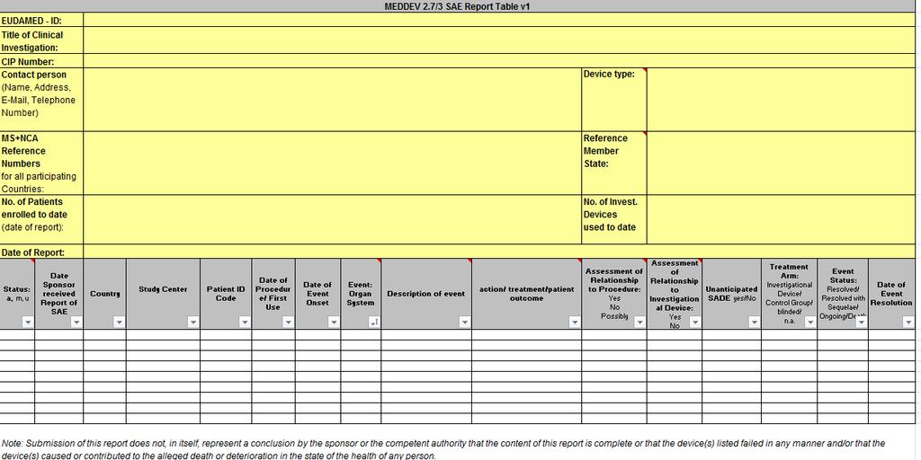 Appendix 1: MHRA SAE Reporting Form SOP Template