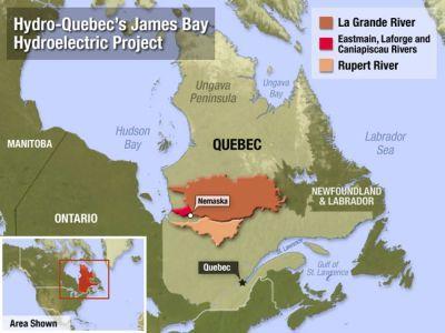 JAMES BAY PROJECT This project in Quebec, Canada increased water access and power for the province.