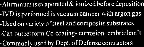 Aluminum i i I i i i -Aluminum isevaporatcdbr ionizedbefore deposition -1VD is psribmicd is