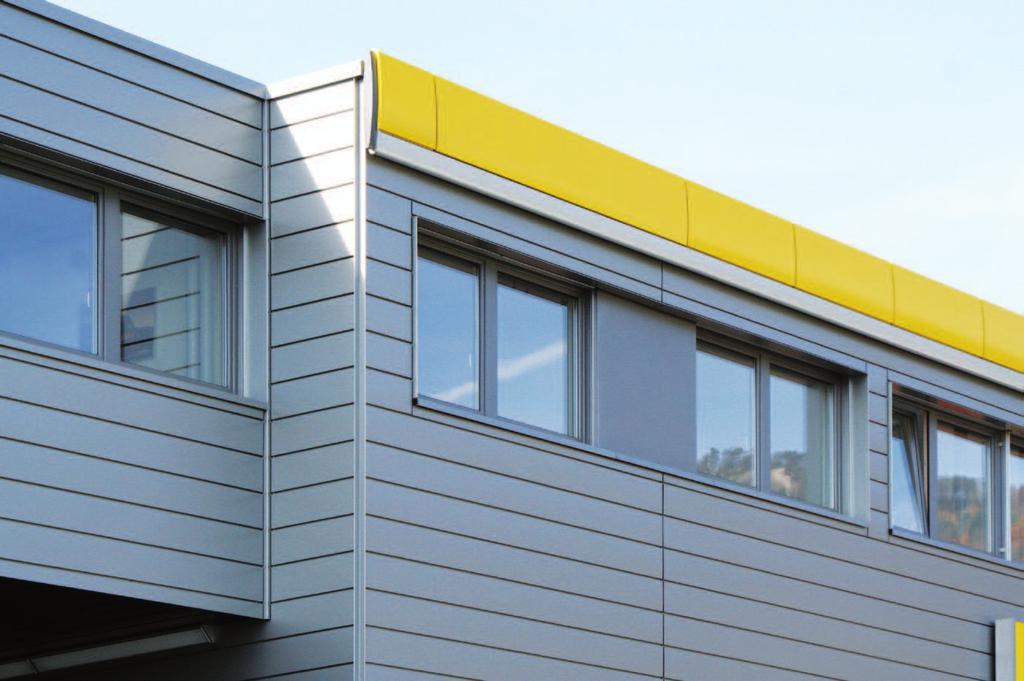 CAN A FACADE LOOK MORE EXPENSIVE THAN IT IS? MONTALINE cladding profiles provide the basis for an elegant façade on which no fasteners can be seen.