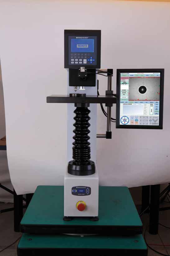 Features FULLY-AUTOMATIC SYSTEM Brinell hardness tester with fully automatic indent video measuring system, equipped with a automatic motorized turret/revolver (indentor/objective positions).