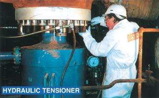 BOLT TENSIONING We have the experience and equipment for all bolt tensioning on site.