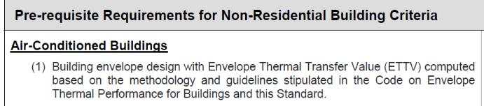 Previous Current GM 2015 For New Non-Residential Buildings Envelope & Facade NRB 1-1 Thermal Performance of