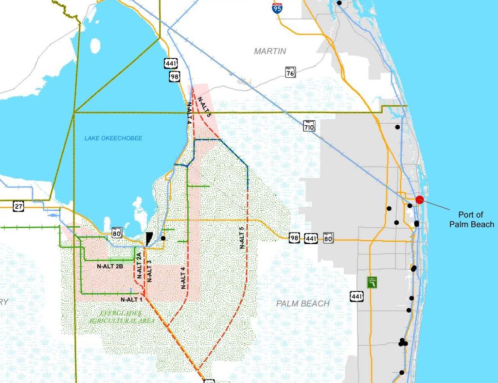 To Sebring & Orlando To Sebring & Orlando Northern Connection Options To Fort Pierce Marcy 5 Potential Connections to existing tracks for South Central