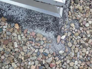 Provide a compression bar termination of flashings to concrete or block surface if flashings cannot be maintained at 8" minimum height.