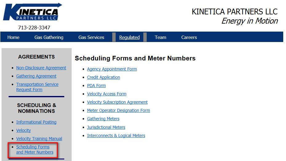Velocity Scheduling System Velocity Forms available on Kinetica Website Velocity Training Manual available via link on Kinetica Website under