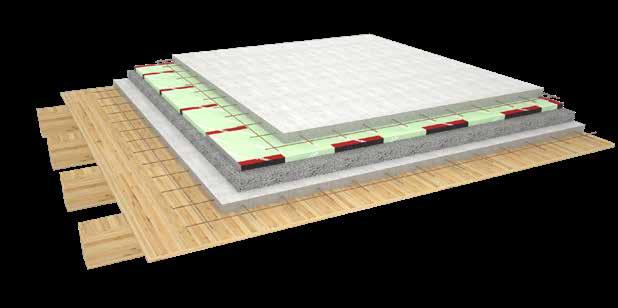 HIGHMAT LINE FOR WOODEN FLOORS SOLAI PARETI 1 2 3 4 5 6 1. Floor finishing, th. 15 mm 2. Sand and cement bonded screed, th. mm 3. Acoustic insulation HIGHMAT 4. Levelling screed, th. mm 5.
