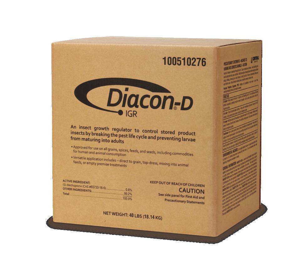 APPLICATION RATES Diacon -D IGR Application Rates Application Loading grain Mixing into animal feed Space