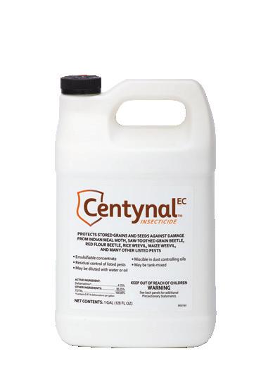 APPLICATION RATES Amount of Centynal EC Insecticide/1,000 Bushels of Grain Commodity 0.5 ppm 1 ppm Gallons of Water Food Grade Mineral Oil/ Gallon fl. oz. fl. oz. Barley 7.75 15.