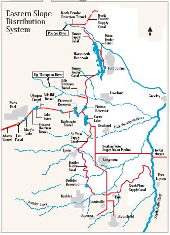 The Lengths We go to Get Water City of Aurora water is transported from as far as 180 miles and comes from three separate river basins.