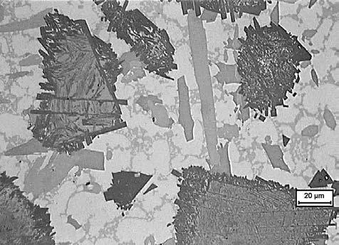 Light optical micrograph of PTA specimen B cut parallel welding direction.