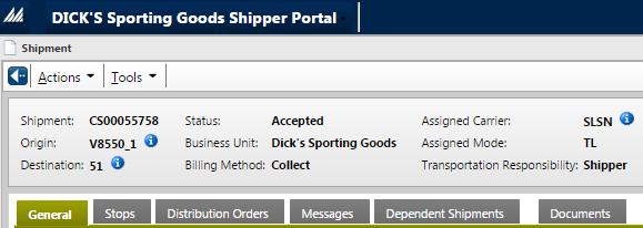 Click the Shipment ID hyperlink. NOTE: If the Shipment ID(s) field is blank, it has not been assigned. Please check back later. 3.