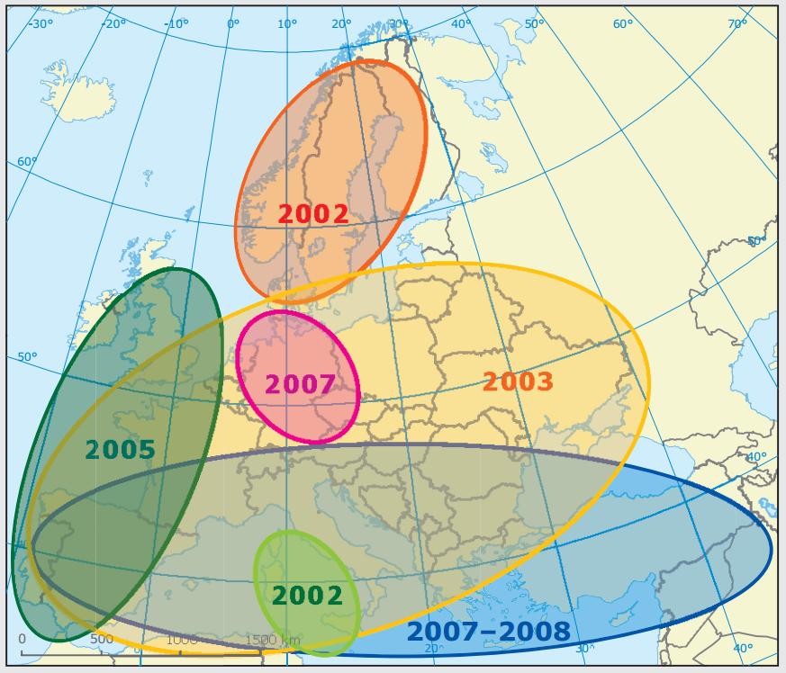 1. European Drought Policy Main drought events in Europe 2000-2009 Large areas of EU Growing concern