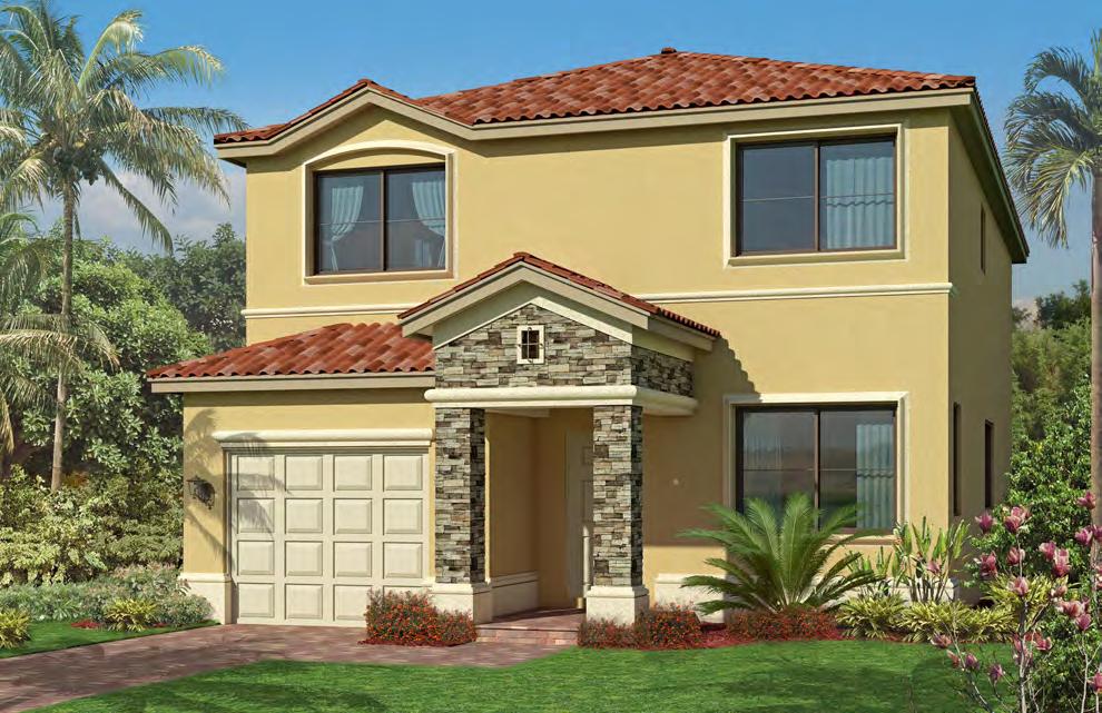 Queen Palm Two-Story 4 Bedrooms 3 Bathrooms Loft Great Room Dining Room Laundry Room Covered Entry Patio 1-Car Garage Plans, architectural drawings and elevations are the artist s concept and may