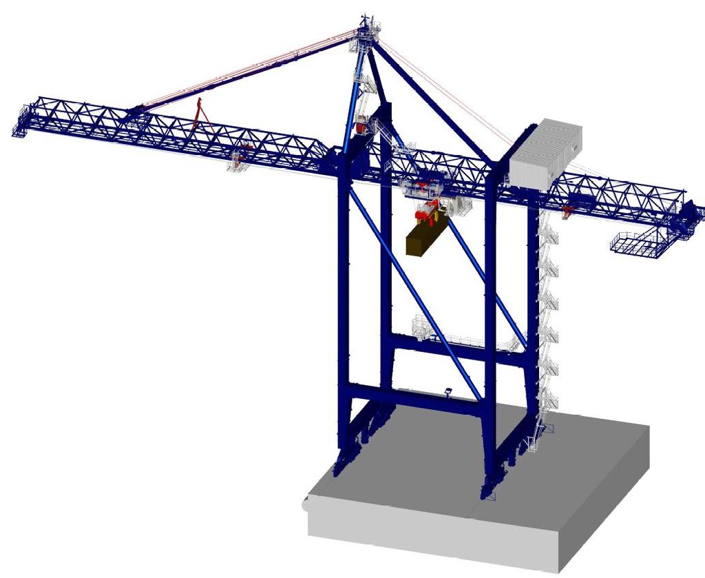 Sundahöfn Eimskip has invested in a new ship to shore gantry crane from Liebherr to replace the old Jakinn gantry crane from 1984 The new crane can reach further out to the stacks