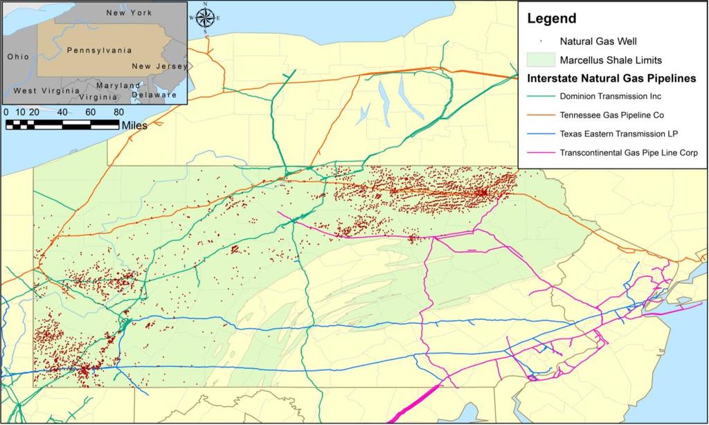 Natural Gas Supply and Demand Locations Favorable Pricing in the Supply Regions Abundant Infrastructure in the Supply Regions of Pennsylvania Benefits to Manufacturers