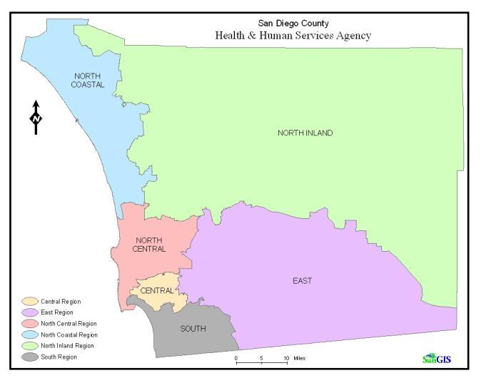 SANDAG/HHSA Collaboration Shared Geographic Areas Orange County Riverside County Oceanside Carlsbad Encinitas Solana Beach Del Mar Vista San Marcos Escondido Poway County of San Diego PACIFIC OCEAN