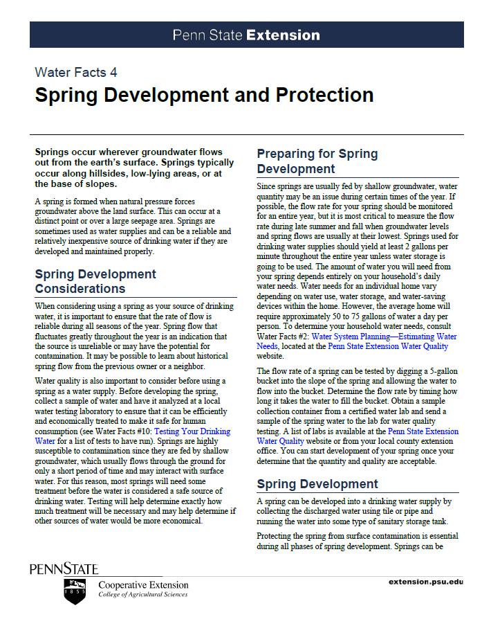Spring Development Publication http://extension.psu.