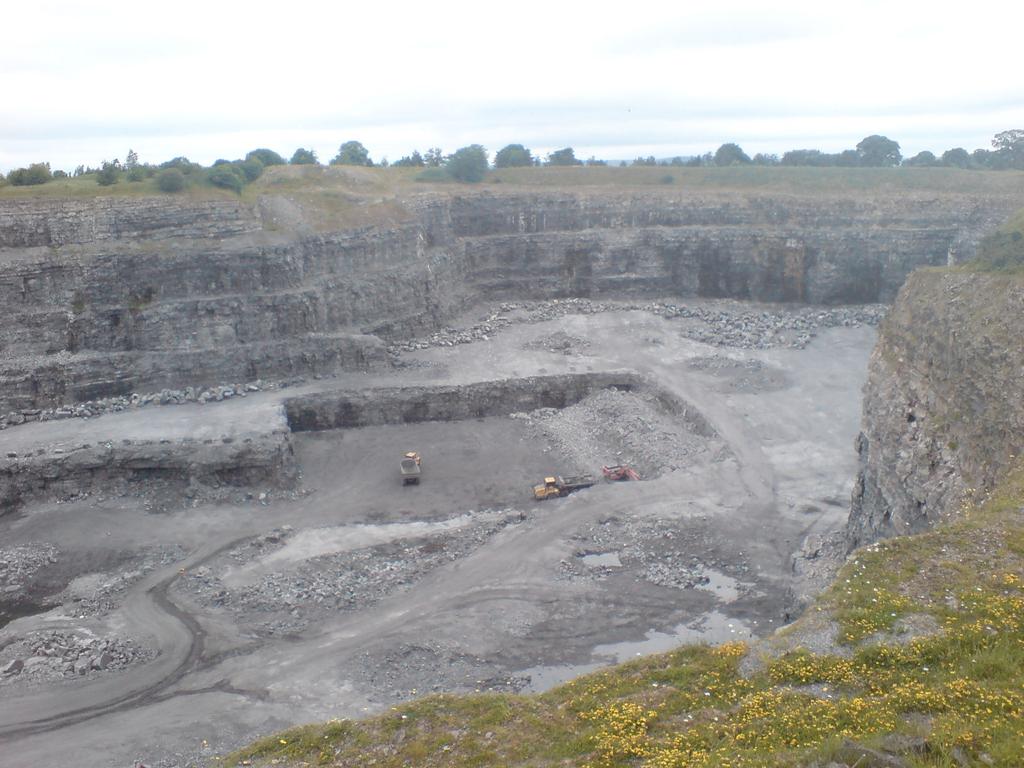 Oversized quarry sumps can be used