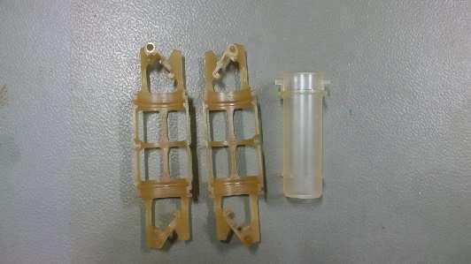 4) and one plastic cylinder (#1.