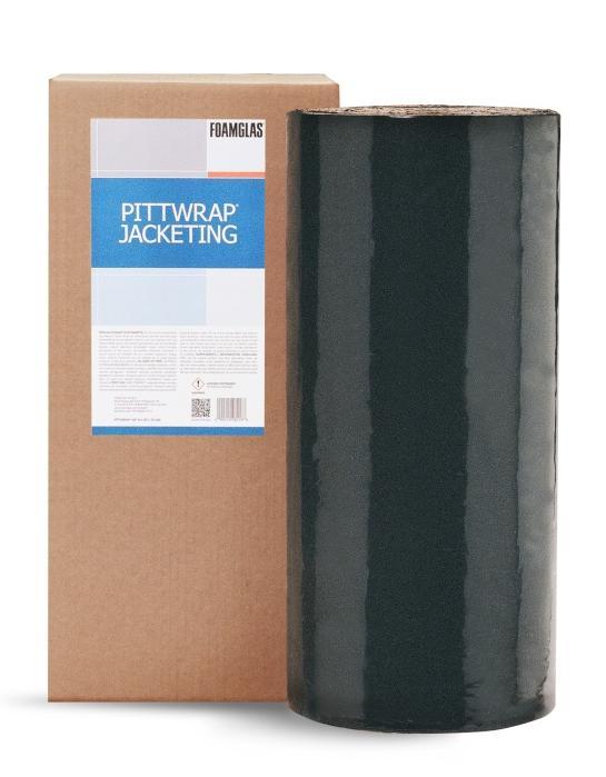or below 88 C (190 F). PITTWRAP HS jacketing consists of three layers of a polymer-modified, bituminous compound separated by glass fabric reinforcement and aluminum foil.