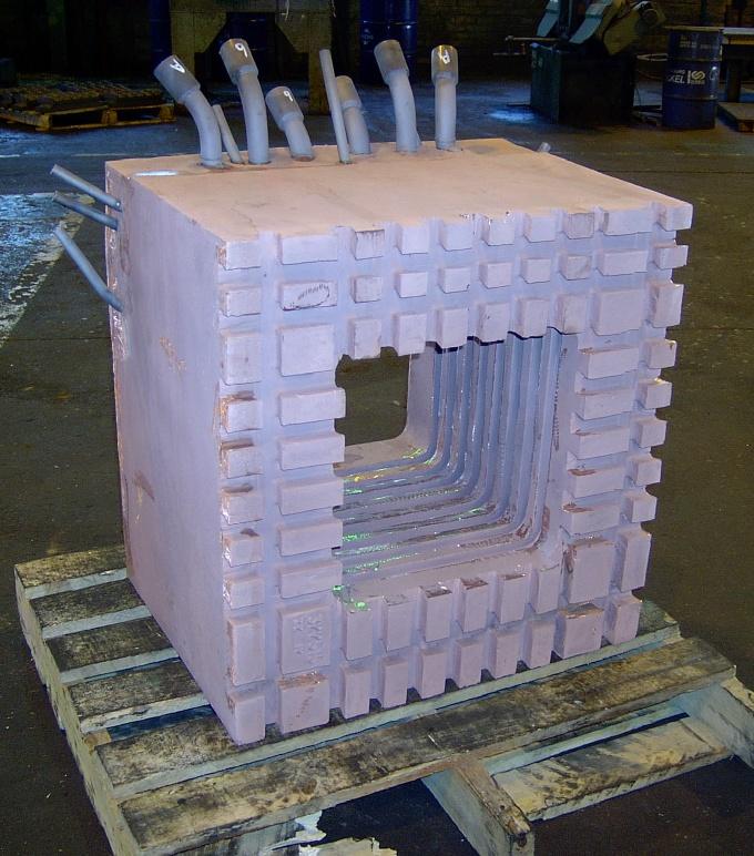 radar-based system for measuring the burden profile inside the electric furnace.
