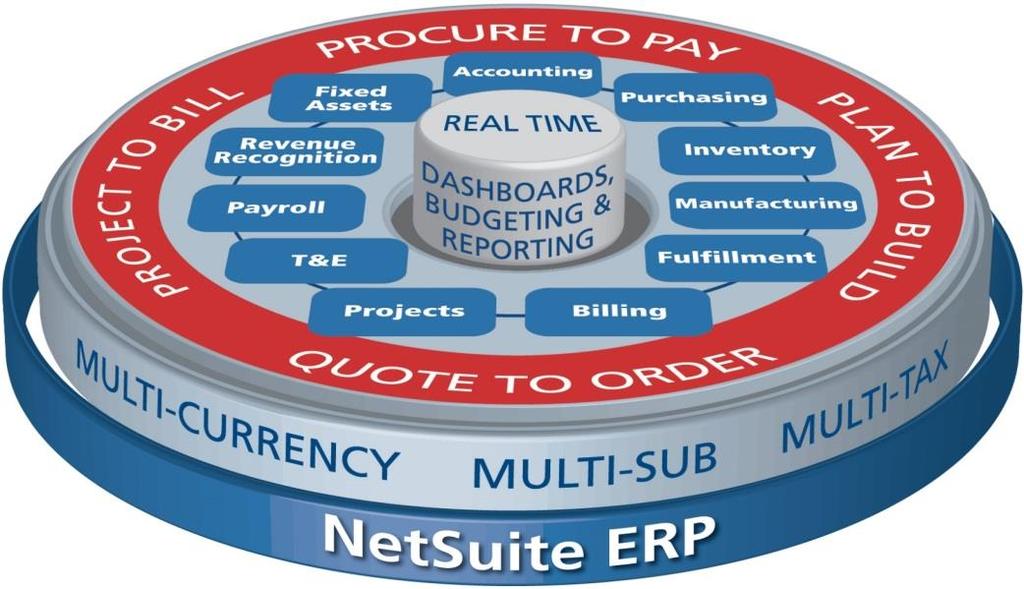 NetSuite ERP Role-Based Dashboards Integrated Database Inventory